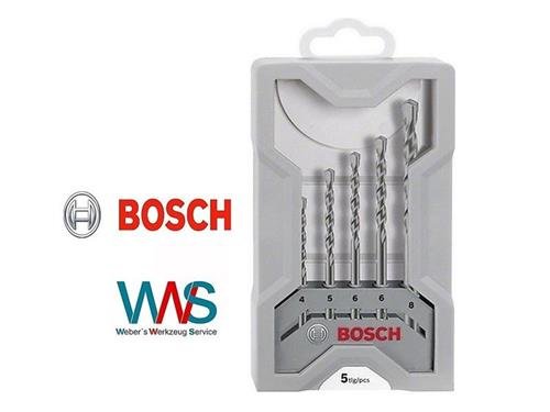 Bosch 5tlg. Betonbohrer Set 4-8mm Silver Percussion in Kunststoffkassette